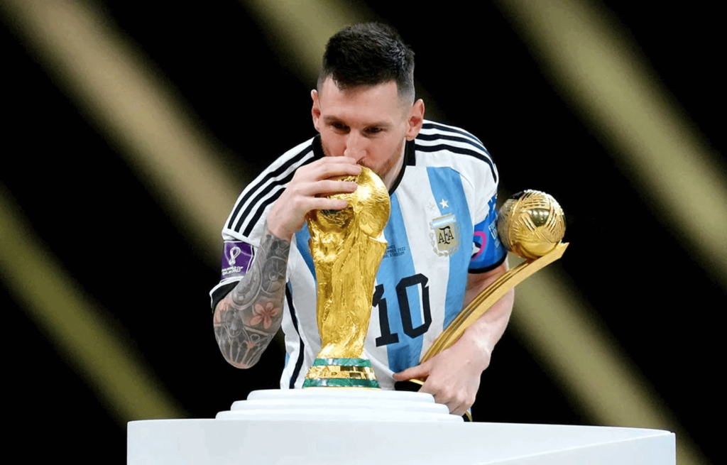 Messi with World Cup