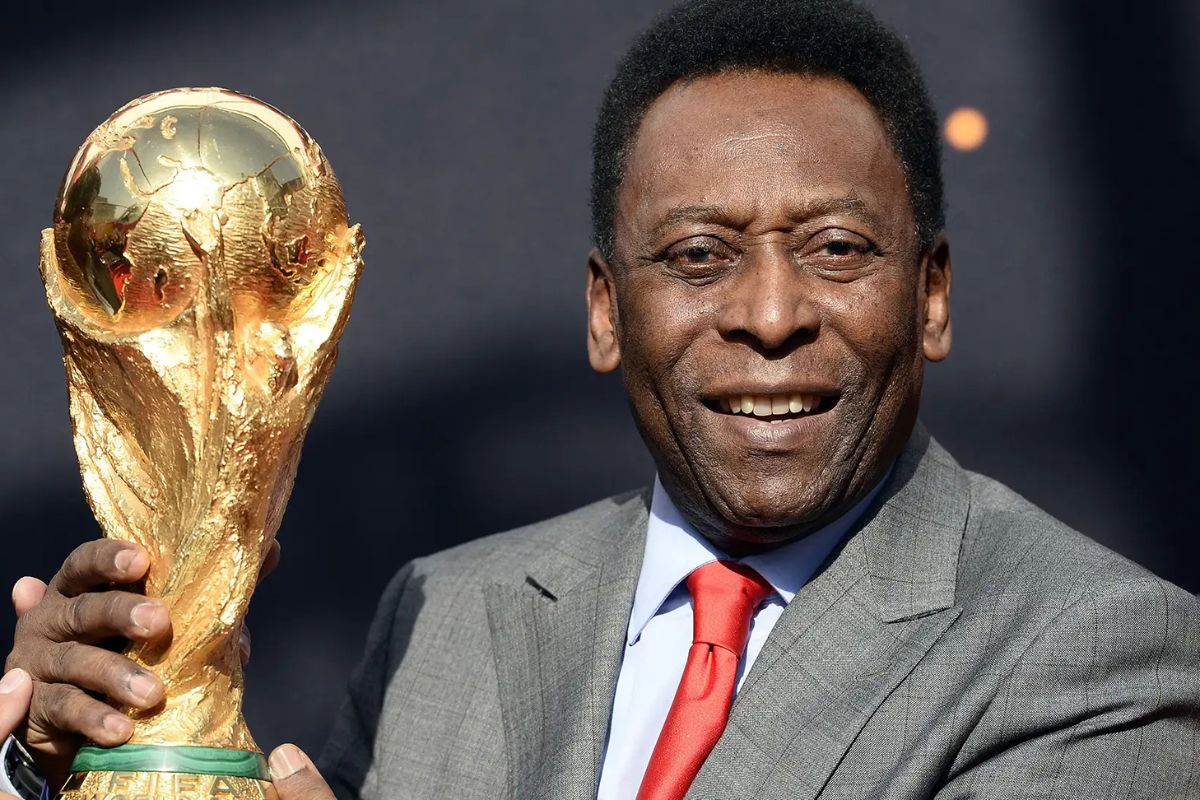 Pele with World Cup