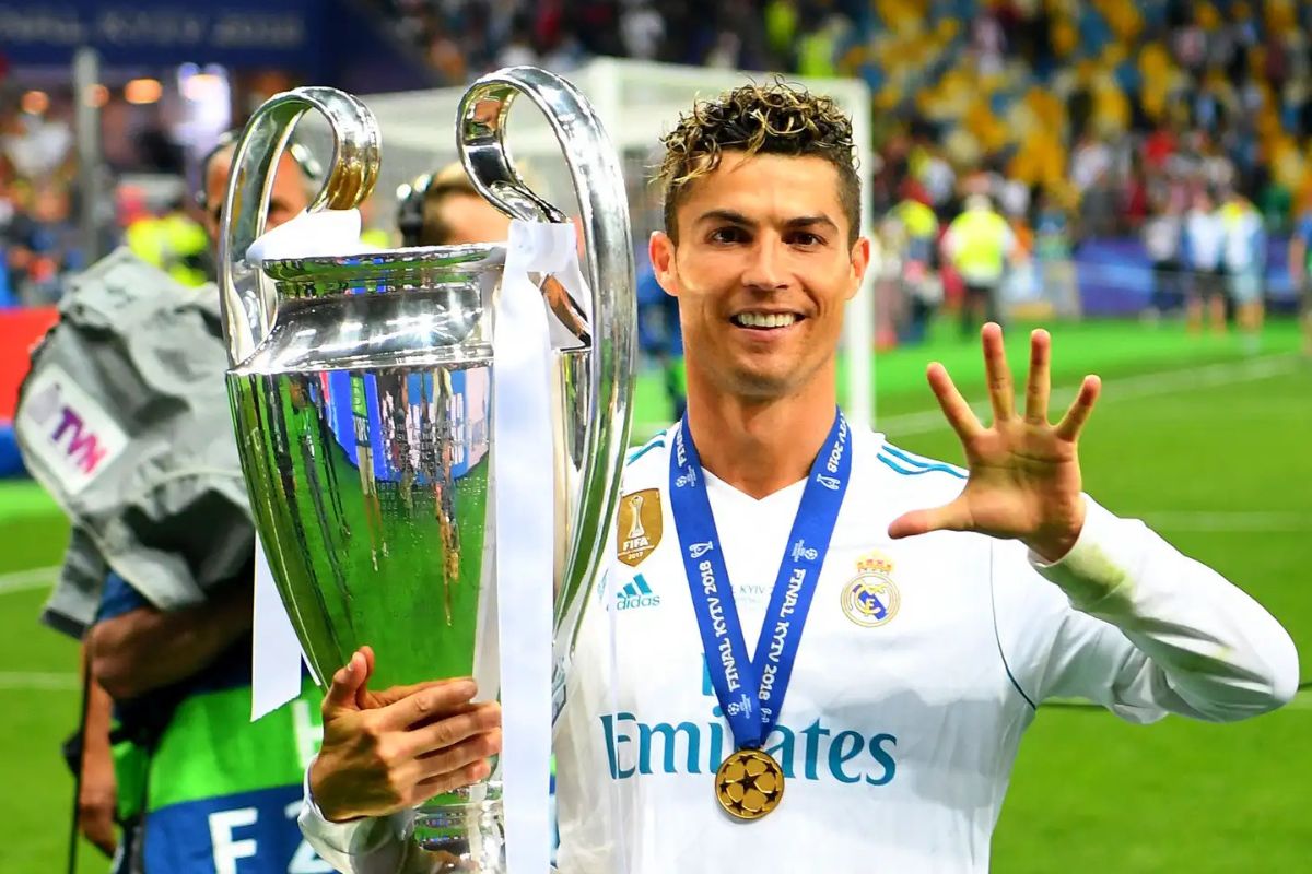 Ronaldo with UEFA Champions League