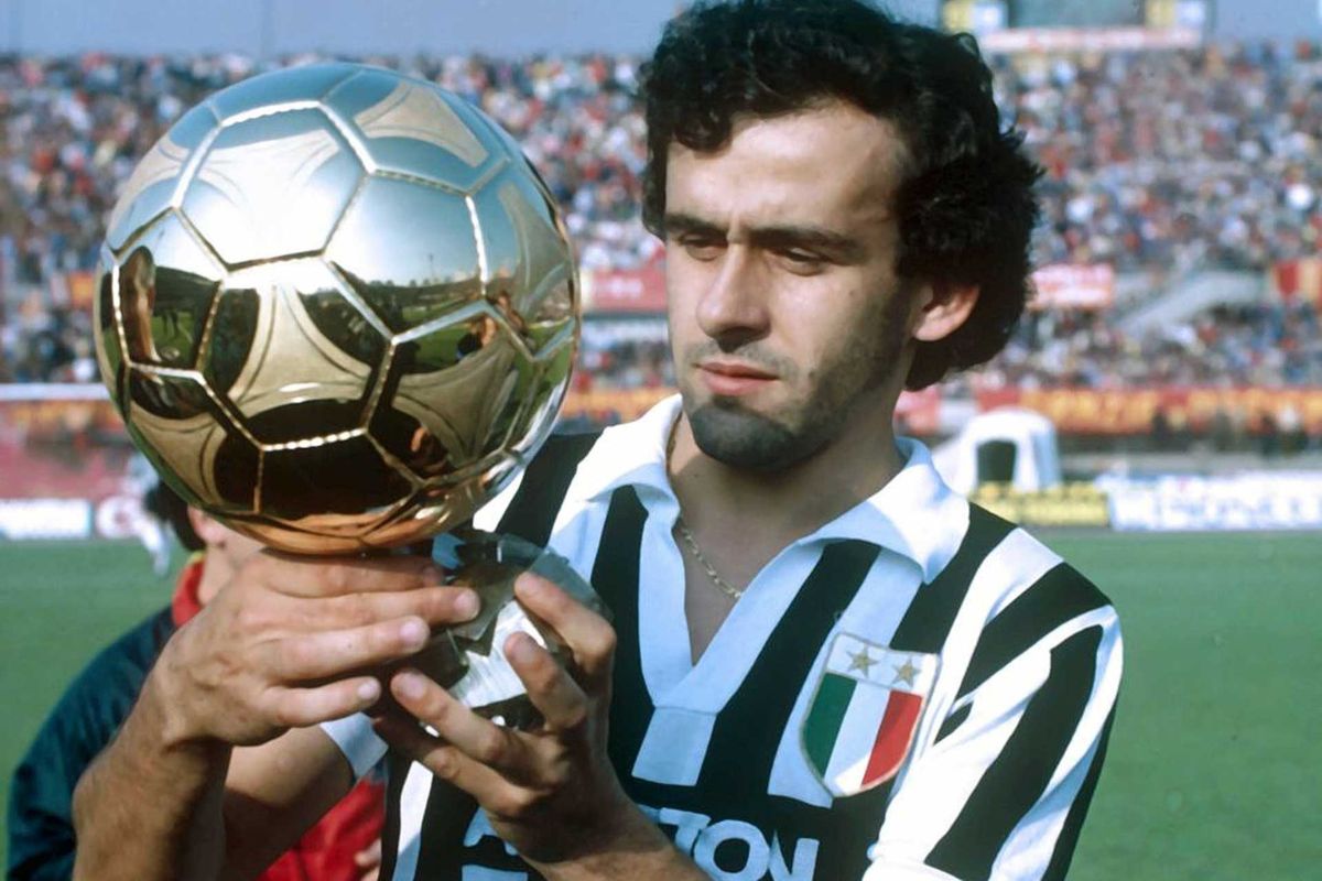 Michel Platini with Ballon Dor