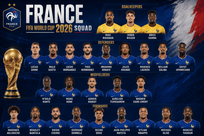 France FIFA World Cup 2026 Squad Full Player List and Key Analysis