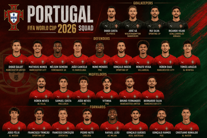 Portugal FIFA World Cup 2026 Squad