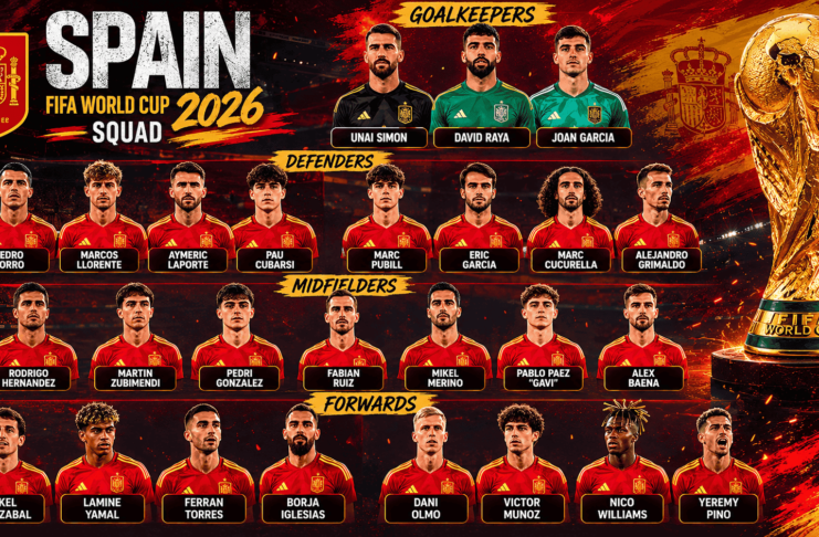 Spain World Cup Squad 2026 Complete Player List and World Cup Analysis