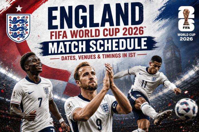 England FIFA World Cup 2026 Match Schedule=